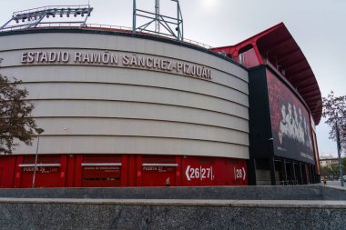 Sevilla, İspanya. 8 Şubat 2024. - Estadio Ramon Sanchez Pizjuan