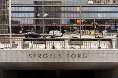 Stockholm, İsveç. 16 Nisan 2024 - Sergels torg karesi