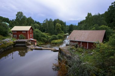 Orimattila, Finland. August 11, 2024 - Historic Tonno Mill in summer clipart