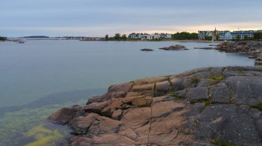 Bulutlu bir günde Finlandiya, Hanko kıyı manzarası