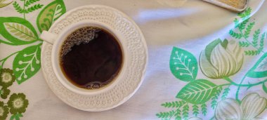 Kahvaltı için beyaz kahve, kahve 2023.