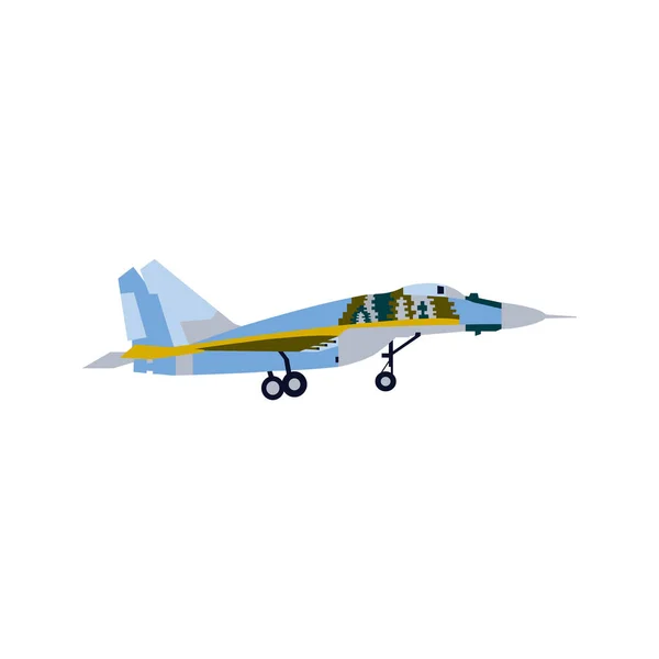 Военный Истребитель Самолётов Векторная Иллюстрация Воздушного Транспорта — стоковый вектор