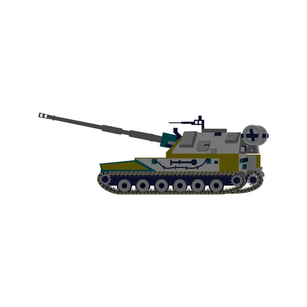 War Tank Geïsoleerd Vector Illustratie Van Het Pantsertransport Van Het — Stockvector