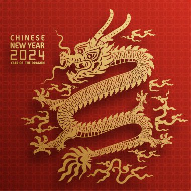 Mutlu Çin Yeni Yılı 2024 Çin Ejderhası Zodyak 'ının renkli bir geçmişi var. Çevirisi: Mutlu yıllar, Çin ejderhası. )