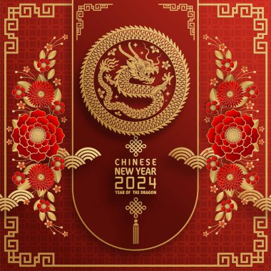 Mutlu Çin Yeni Yılı 2024 Çin Ejderhası Zodyak 'ının renkli bir geçmişi var. Çevirisi: Mutlu yıllar, Çin ejderhası. )