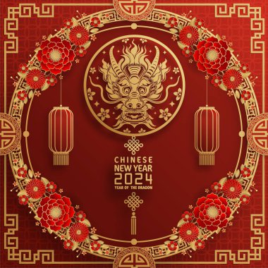 Mutlu Çin Yeni Yılı 2024 Çin Ejderhası Zodyak 'ının renkli bir geçmişi var. Çevirisi: Mutlu yıllar, Çin ejderhası. )