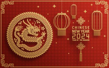 Mutlu Çin Yeni Yılı 2024 Çin Ejderhası Zodyak 'ının renkli bir geçmişi var. Çevirisi: Mutlu yıllar, Çin ejderhası. )