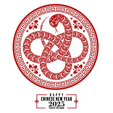 Mutlu Çin Yeni Yılı 2025 Yılları Yılanlı Arka plan, Çin yılan zodyak yılı, renkli arka plan. Çevirisi: Mutlu yıllar, Çin yılanı 2025 )