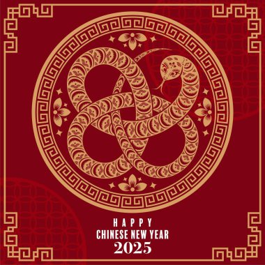 Mutlu Çin Yeni Yılı 2025 Yılları Yılanlı Arka plan, Çin yılan zodyak yılı, renkli arka plan. Çevirisi: Mutlu yıllar, Çin yılanı 2025 )