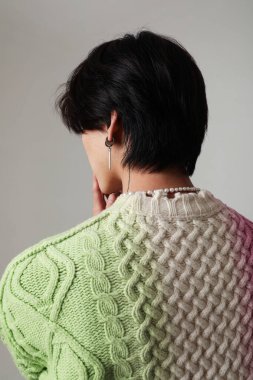 Mind set and mental attitude. Close-up of young Asian man posing indoor. High quality photo.
