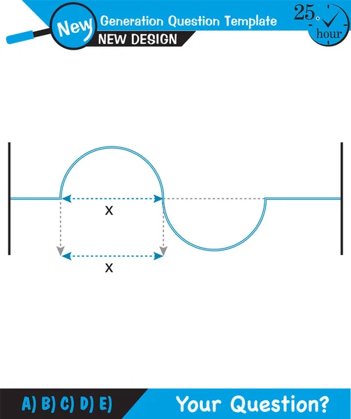 Physics Wave Mechanics Diffraction Wave Train Next Generation Question Template —  Vetores de Stock