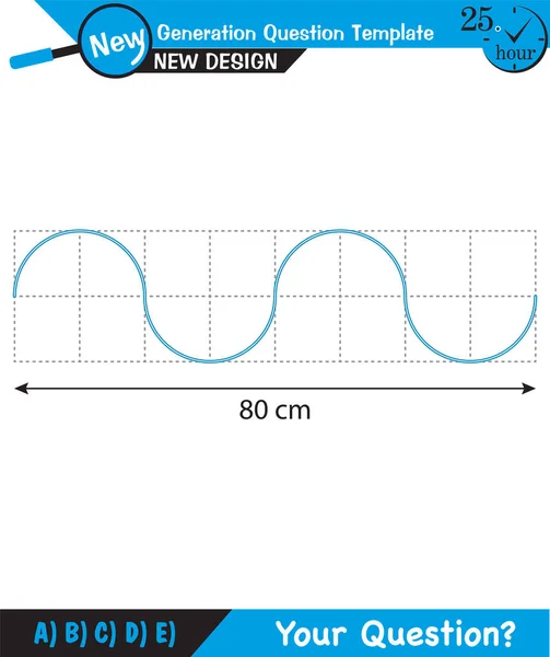 Physics Wave Mechanics Diffraction Wave Train Next Generation Question Template — 스톡 벡터