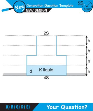 Physics, pressure and lifting force, pressure of stagnant waters, archimedes principle, pressure of liquids, containers filled with water, next generation question template, dumb physics figures, exam question, eps