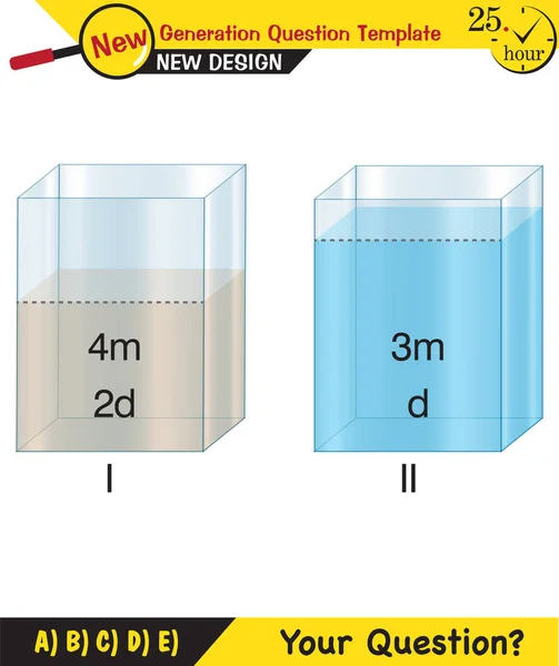 Physics Pressure Lifting Force Pressure Stagnant Waters Archimedes Principle Pressure — Διανυσματικό Αρχείο