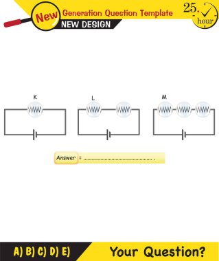 Fizik dersi notları - Basit elektrik devreleri, yeni nesil soru şablonu, sınav sorusu, eps  