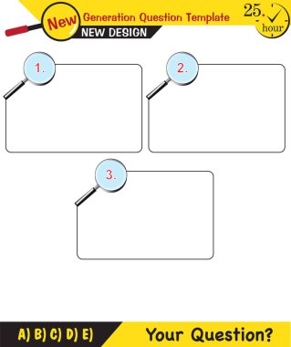 Metin Şablonları - öğretmenler için, sonraki nesil soru örnekleri, düzenlenebilir metin alanları, eps, vektör