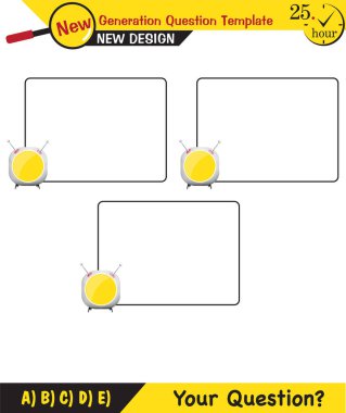 Metin Şablonları - öğretmenler için, sonraki nesil soru örnekleri, düzenlenebilir metin alanları, eps, vektör
