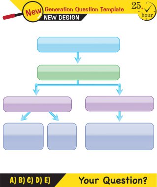 Metin Şablonları - öğretmenler için, sonraki nesil soru örnekleri, düzenlenebilir metin alanları, eps, vektör