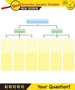 Metin Şablonları - öğretmenler için, sonraki nesil soru örnekleri, düzenlenebilir metin alanları, eps, vektör