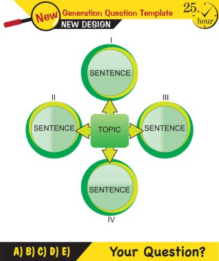 Metin Şablonları - öğretmenler için, sonraki nesil soru örnekleri, düzenlenebilir metin alanları, eps, vektör