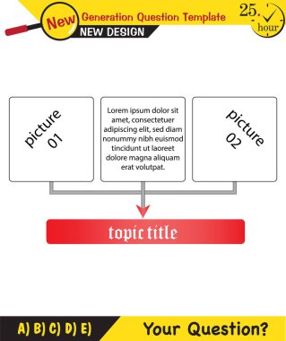Metin Şablonları - öğretmenler için, sonraki nesil soru örnekleri, düzenlenebilir metin alanları, eps, vektör