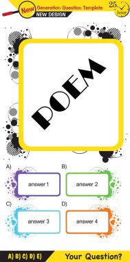 Metin Şablonları - öğretmenler için, sonraki nesil soru örnekleri, düzenlenebilir metin alanları, eps, vektör