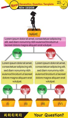 Metin Şablonları - öğretmenler için, sonraki nesil soru örnekleri, düzenlenebilir metin alanları, eps, vektör