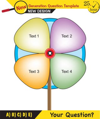 Metin Şablonları - öğretmenler için, sonraki nesil soru örnekleri, düzenlenebilir metin alanları, eps, vektör