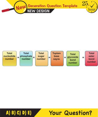 Biyoloji - Yaşayan şeylerin temel bileşenleri, şeker, fosfat, yağ, protein, vitamin, DNA, RNA, bağlar, yeni nesil soru şablonu, sınav sorusu,