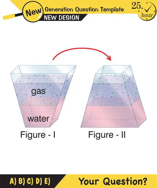 Fizyka Ciśnienie Siła Podnoszenia Zasada Archimedesa Ciśnienie Cieczy Gazów Zbiorniki — Wektor stockowy