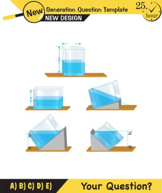 Fizik, basınç ve kaldırma kuvveti, arşiv ilkesi, sıvıların ve gazların basıncı, su dolu kaplar, yeni nesil soru şablonu, sınav sorusu,