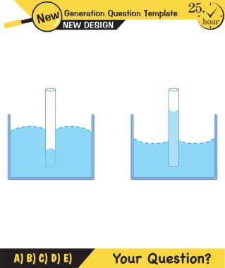 Fizik, basınç ve kaldırma kuvveti, arşiv ilkesi, sıvıların ve gazların basıncı, su dolu kaplar, yeni nesil soru şablonu, sınav sorusu,