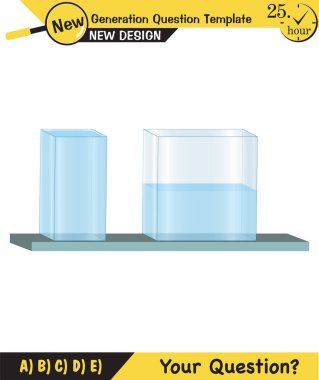 Fizik, basınç ve kaldırma kuvveti, arşiv ilkesi, sıvıların ve gazların basıncı, su dolu kaplar, yeni nesil soru şablonu, sınav sorusu,