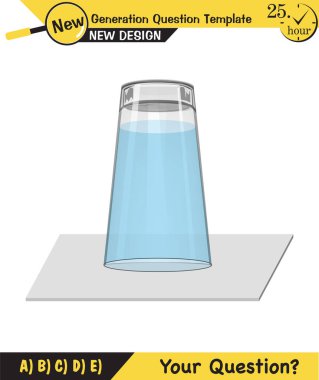 Fizik, basınç ve kaldırma kuvveti, arşiv ilkesi, sıvıların ve gazların basıncı, su dolu kaplar, yeni nesil soru şablonu, sınav sorusu,