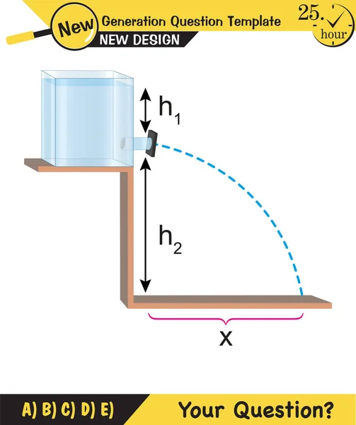 Physik Druck Und Hebekraft Archimederprinzip Druck Von Flüssigkeiten Und Gasen — Stockvektor