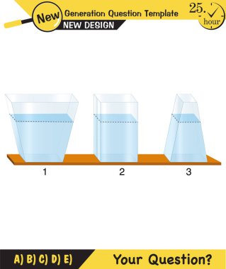 Fizik, basınç ve kaldırma kuvveti, arşiv ilkesi, sıvıların ve gazların basıncı, su dolu kaplar, yeni nesil soru şablonu, sınav sorusu,