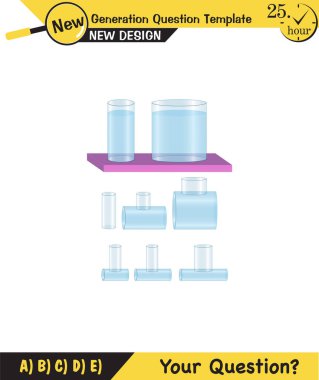Fizik, basınç ve kaldırma kuvveti, arşiv ilkesi, sıvıların ve gazların basıncı, su dolu kaplar, yeni nesil soru şablonu, sınav sorusu,