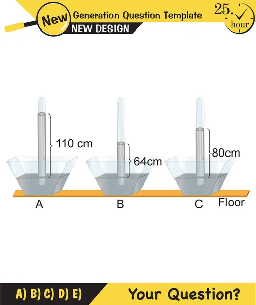 物理学 圧力とリフティング力 アルキメデス原理 液体とガスの圧力 水で満たされた容器 次世代の質問テンプレート 試験問題 Eps — ストックベクタ