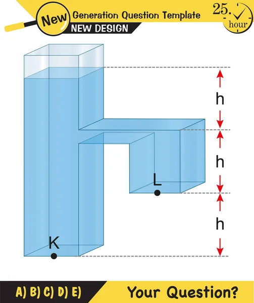 Физика Давление Подъемная Сила Принцип Архимеда Давление Жидкостей Газов Емкости — стоковый вектор