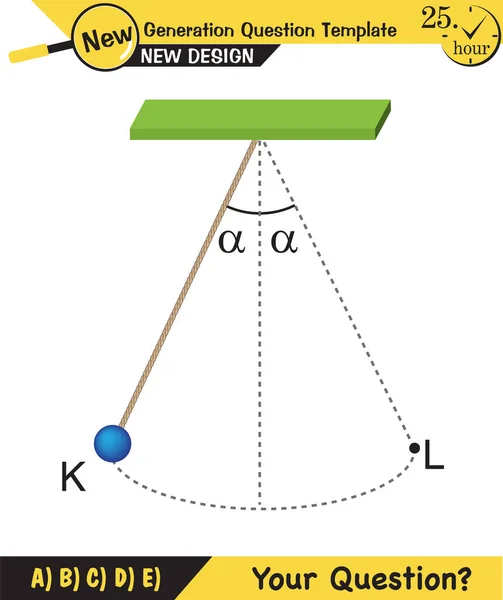 Physique Mouvement Harmonique Simple Modèle Question Prochaine Génération Question Examen — Image vectorielle
