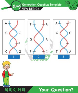 Biology, DNA helix, DNA replication, next generation question template, dumb physics figures, exam question, eps