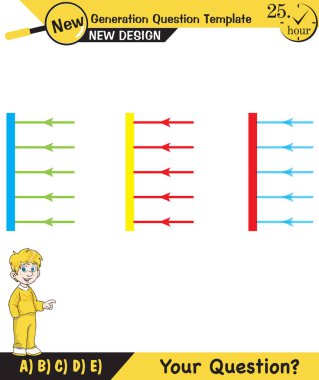 Physics, shadow and light experiments, color experiments, next generation question template, dumb physics figures, exam question, eps