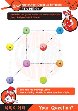 Math, algebraic expressions, The next generation test question, editable, eps, for teacher, two sisters speech bubble