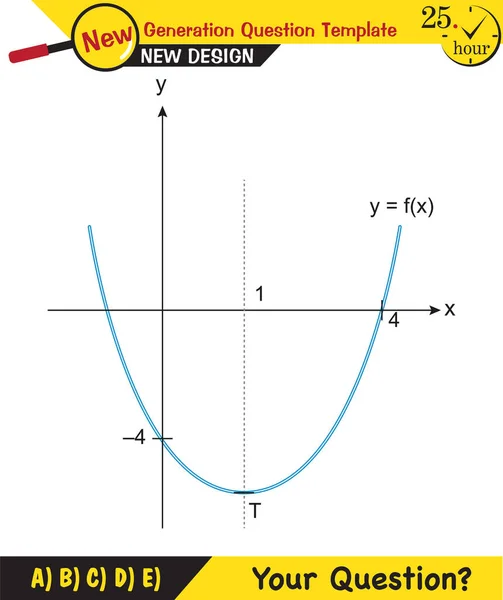 Matematik Vektör Matematiksel Fonksiyon Grafiği Fonksiyon Soru Şablonu Bir Sonraki — Stok Vektör