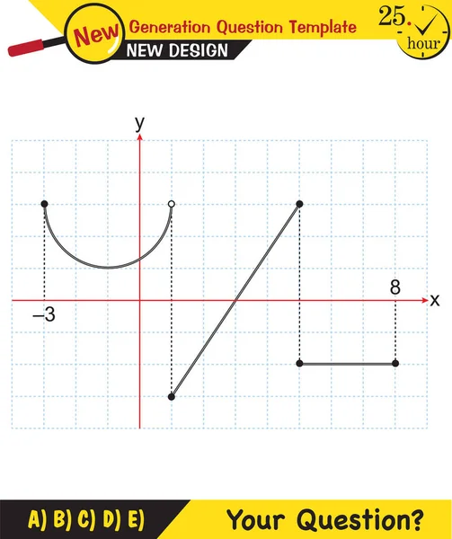 Math Vector Mathematical Function Graph Functions Question Template Next Generation — Stok Vektör