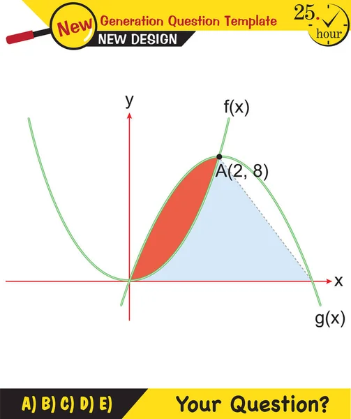 Matematika Vektorový Graf Matematických Funkcí Funkce Otázka Šablony Další Generace — Stockový vektor