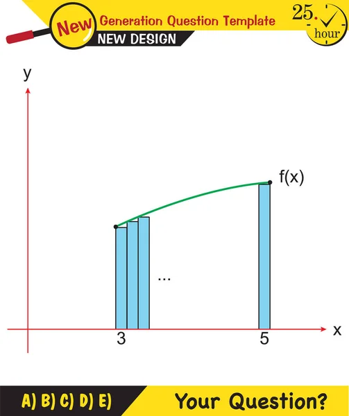 Matematika Vektor Matematis Fungsi Grafik Fungsi Pertanyaan Template Generasi Berikutnya - Stok Vektor