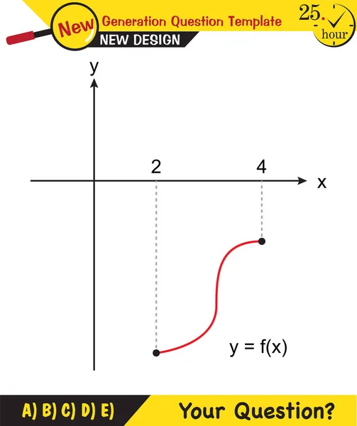 Matematika Vektor Matematis Fungsi Grafik Fungsi Pertanyaan Template Generasi Berikutnya - Stok Vektor
