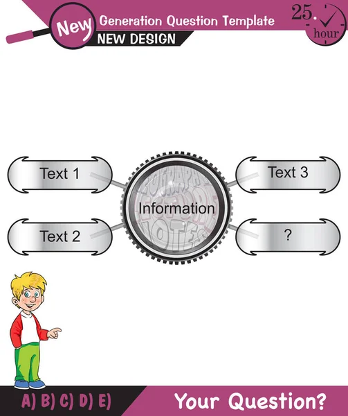Fysik Textmall Nästa Generations Frågemall Infographic Redigerbar Eps Textarea — Stock vektor
