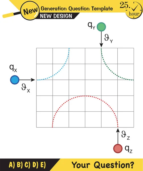 Physique Champ Électromagnétique Problèmes Nouvelle Génération Question Examen Pour Enseignants — Image vectorielle